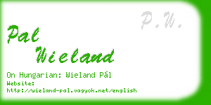 pal wieland business card